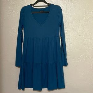 Ribbed long sleeve dress